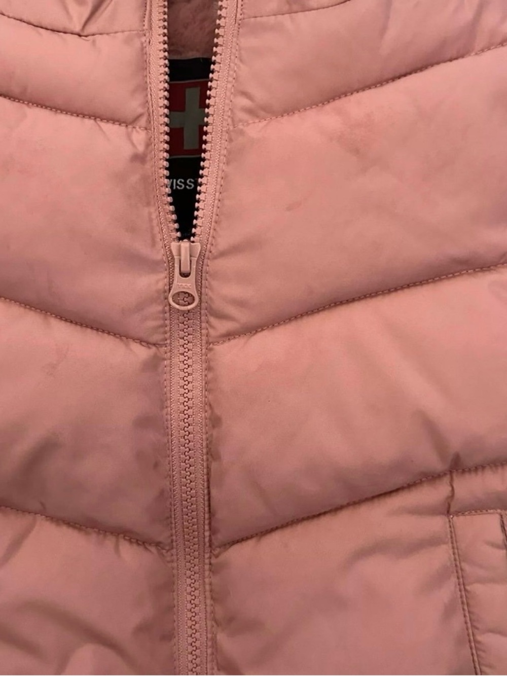Swiss Tech Pink Girls Fur Lined Puffer Jacket Size 2T - Picture 2 of 3